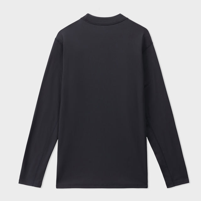 Black Men Mock Neck Tee