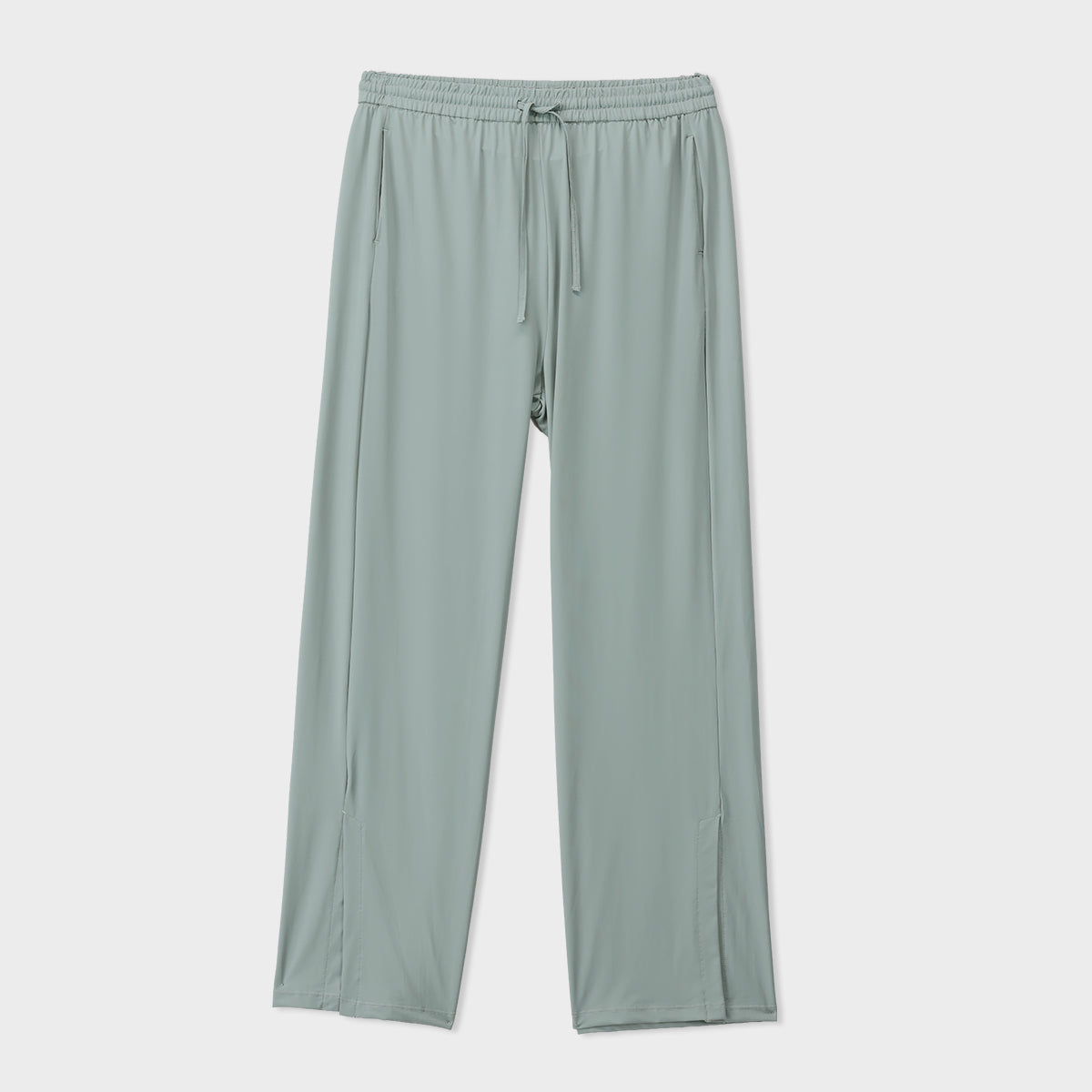 Grey Straight Slit Trousers