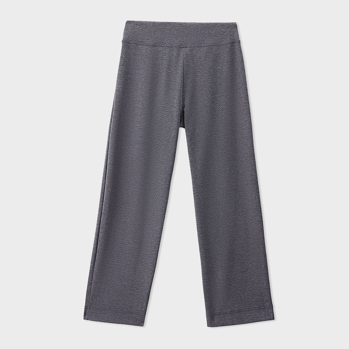 Black Rib Wide leg Trouser