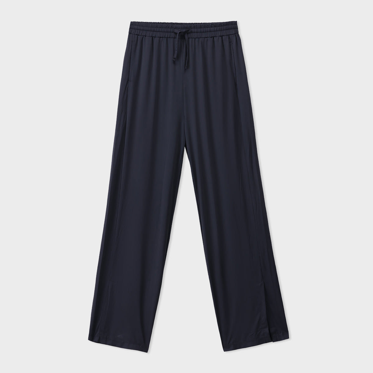 Black Straight Slit Trousers