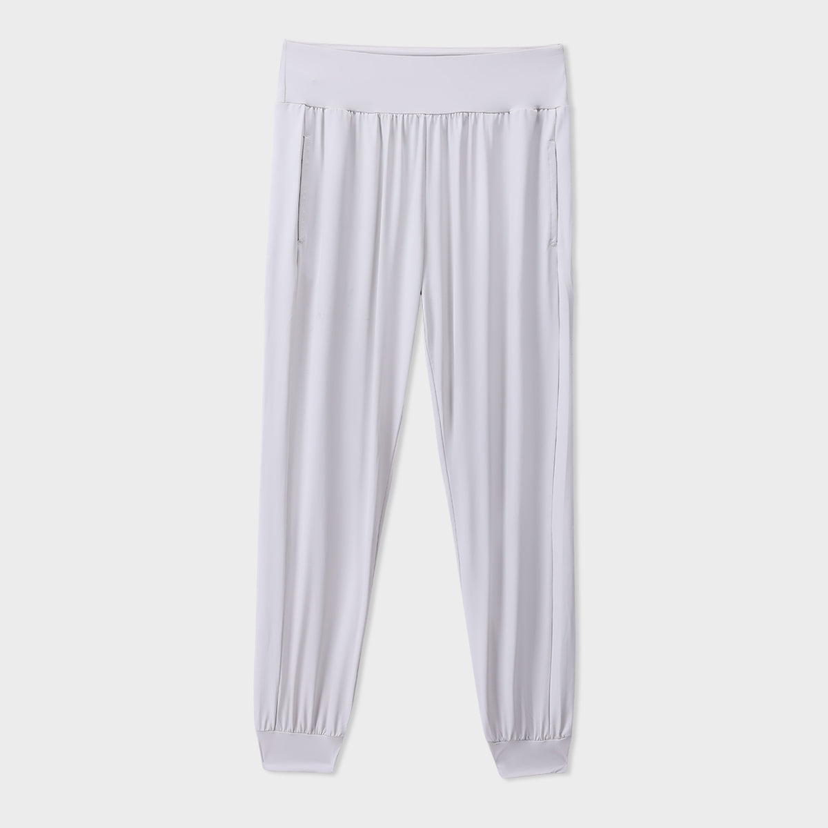 Grey Pleated Jog Trousers
