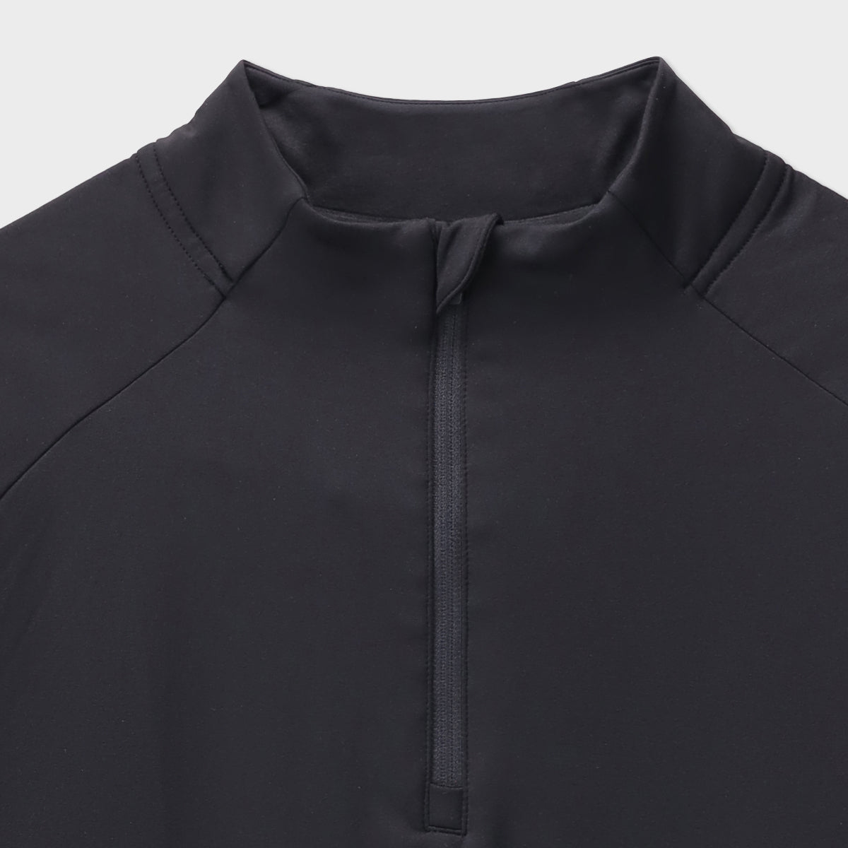 Black Men Mock Neck Tee