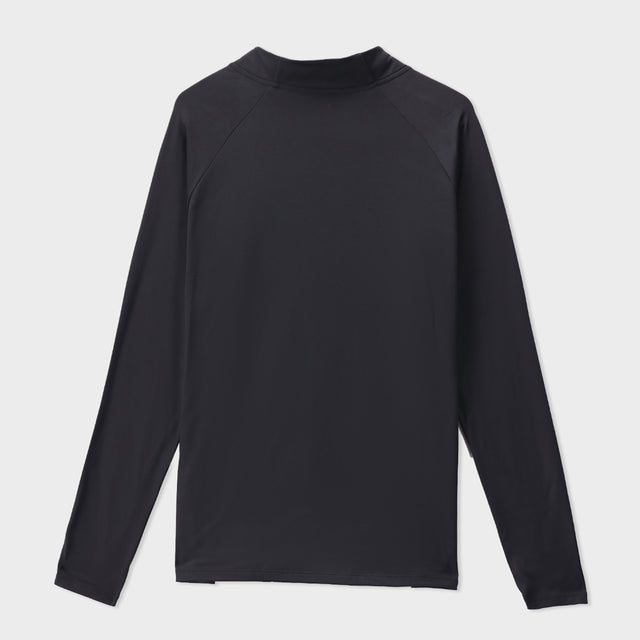 Black Men Mock Neck Tee