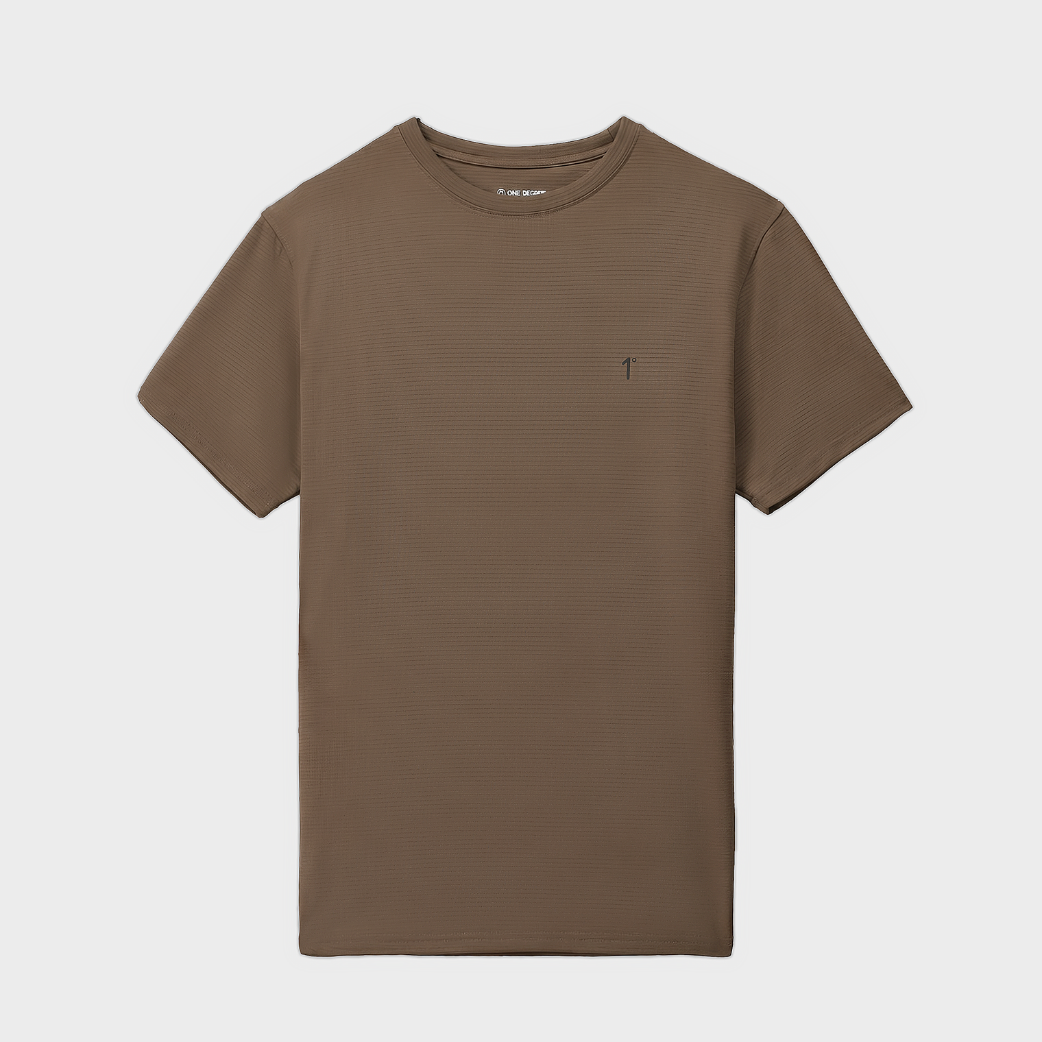 Brown Jacquard Nylon Back Moon Tee