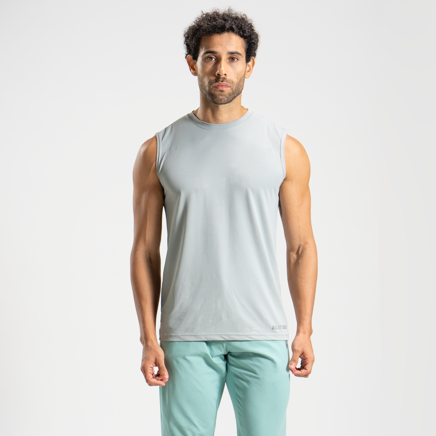 Grey Sleeveless Fitness Top
