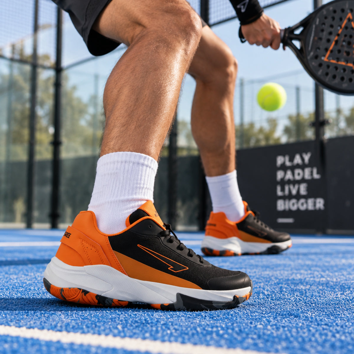Black & Orange Precision XT Padel Shoe