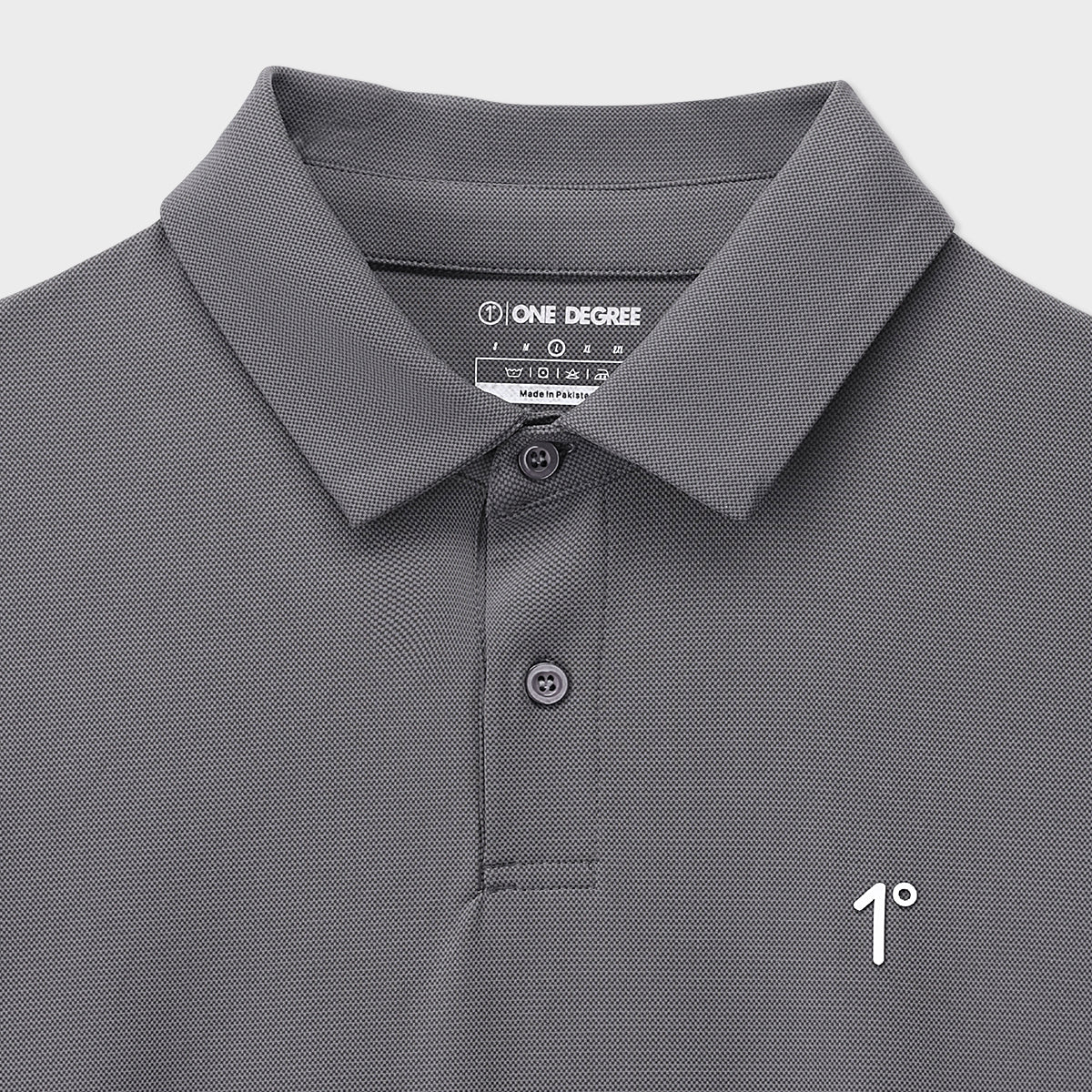 Grey Polo Pique