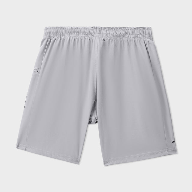 Silver Grey Nylon Lazer Short