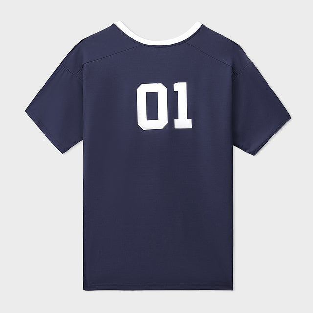 Navy Dot Mesh Tee