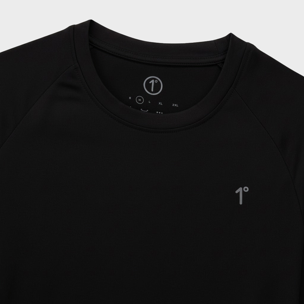 Black One Degree Ultra Light Performance Tee