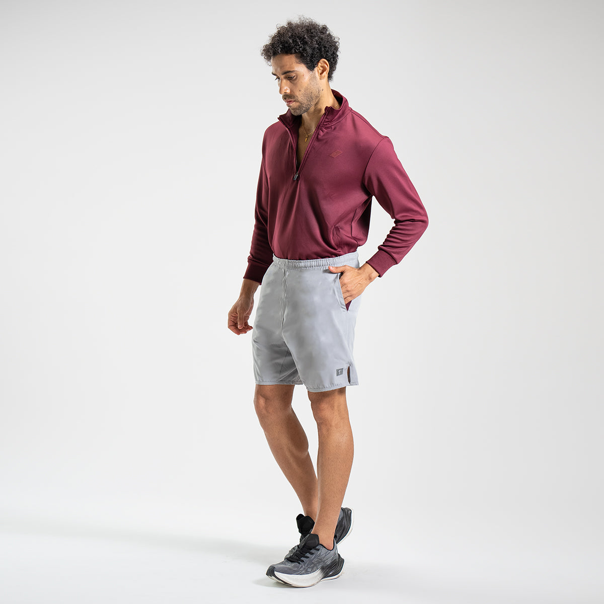 Grey Active Stretch Shorts