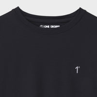 Black Interlock Tee