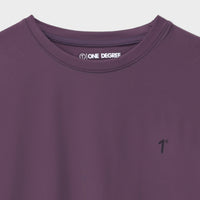 Purple Round Neck Interlock Tee
