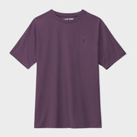 Purple Round Neck Interlock Tee