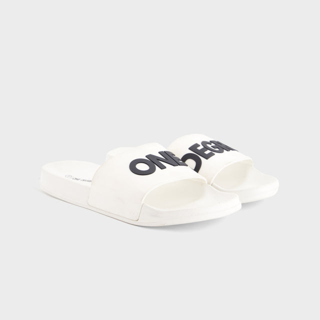 White & Black Air Flex Slides