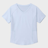 Blue V Neck Tee