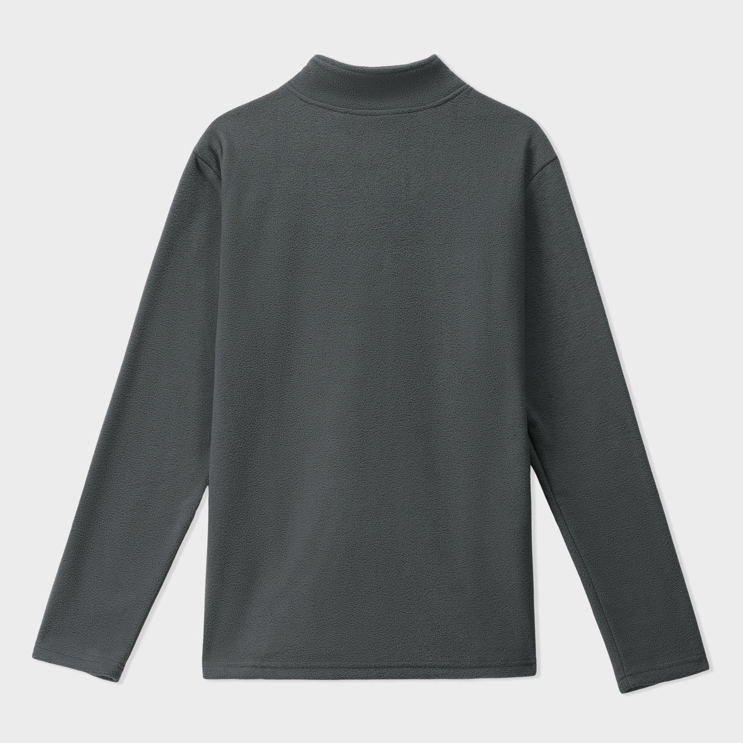 Grey Polar Fleece Mock Neck