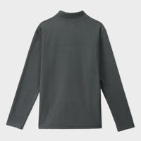 Grey Polar Fleece Mock Neck