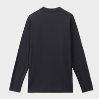 Black Men Mock Neck Tee