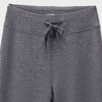 Black Rib Wide leg Trouser