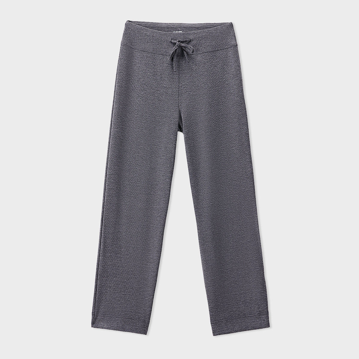 Black Rib Wide leg Trouser