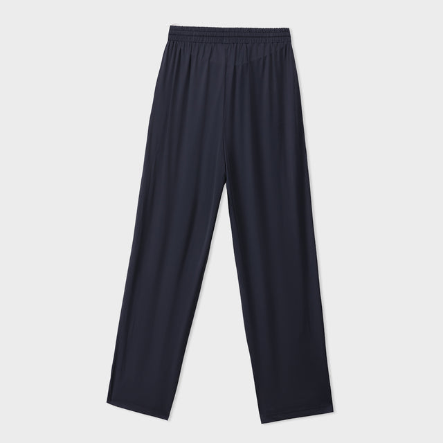 Black Straight Slit Trousers
