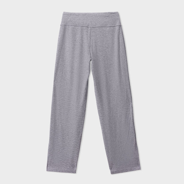 Grey Rib Wide leg Trouser