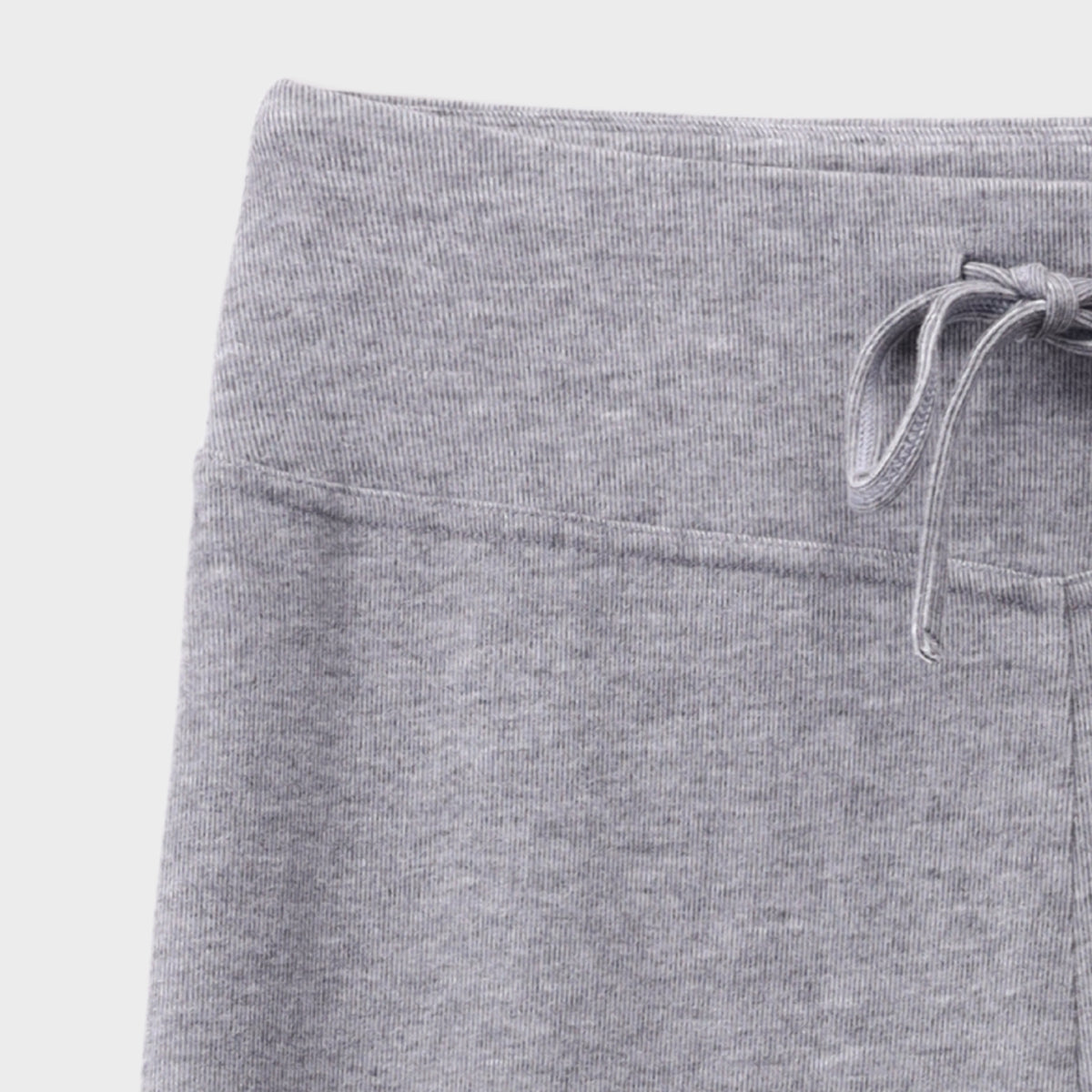 Grey Rib Wide leg Trouser