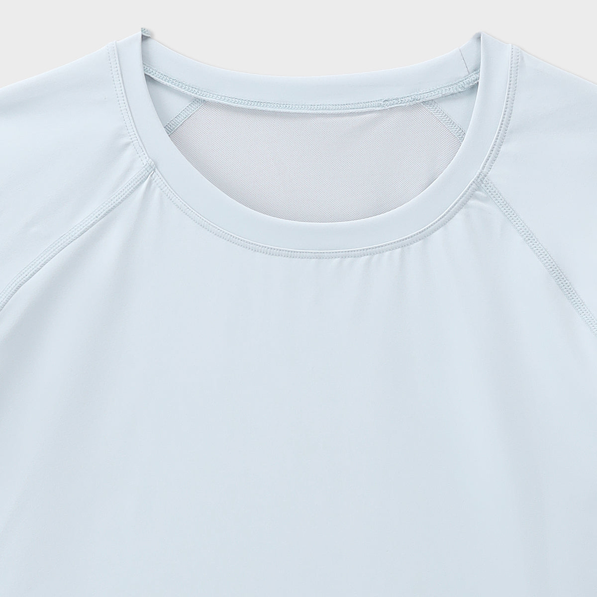 Blue Raglan Short Sleeves Tee