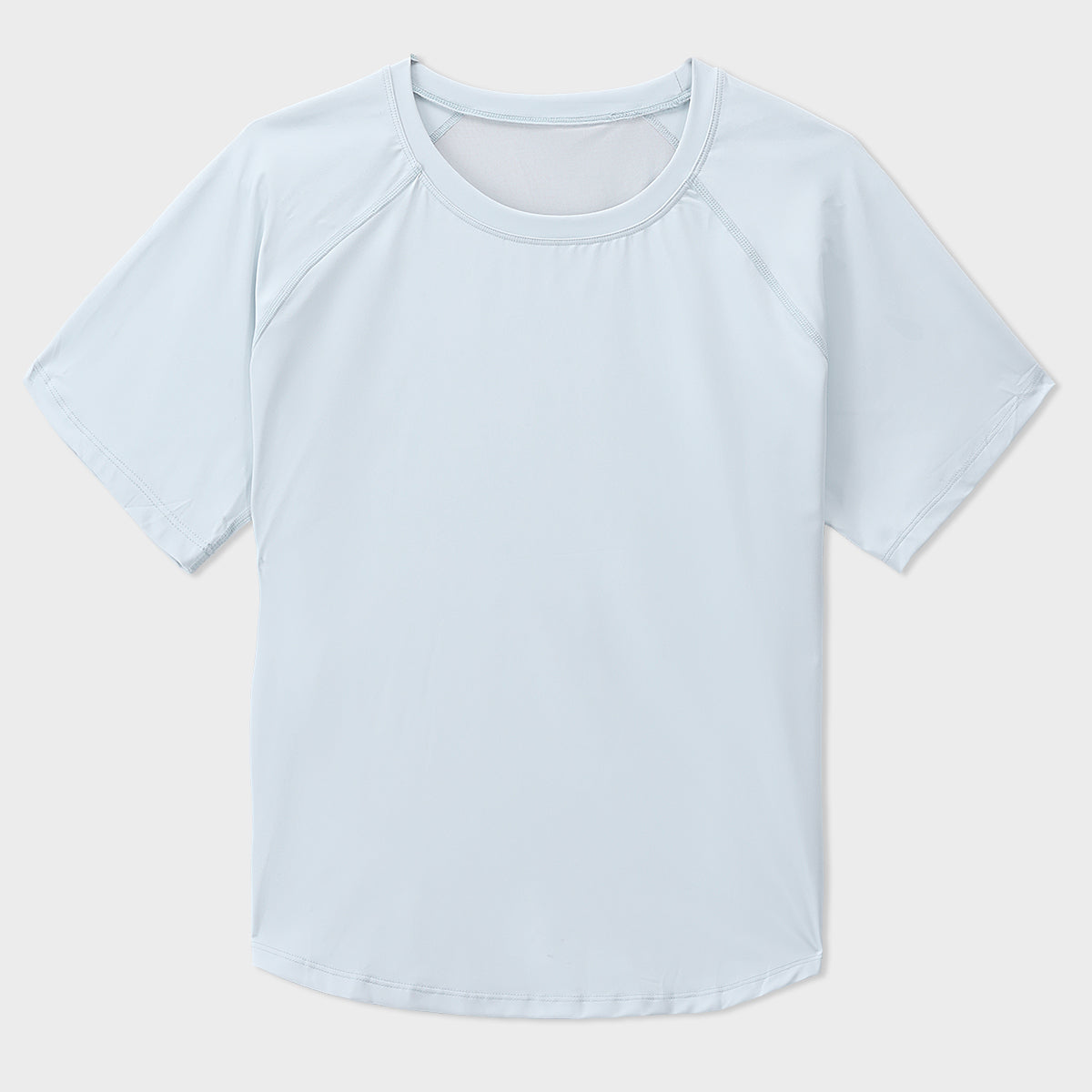 Blue Raglan Short Sleeves Tee