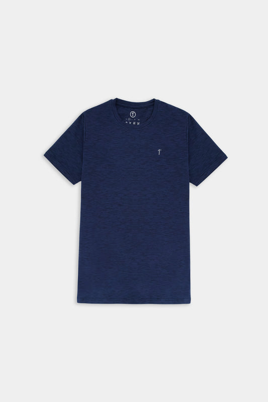 Blue Melange Jersey T-Shirt