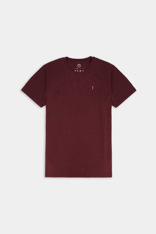 Maroon Melange Jersey T-Shirt