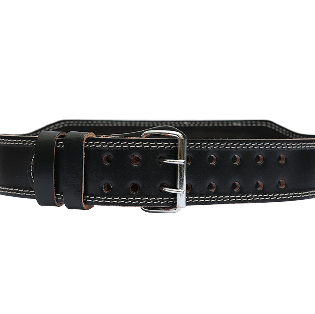 Black Leather Weightlifting Belt