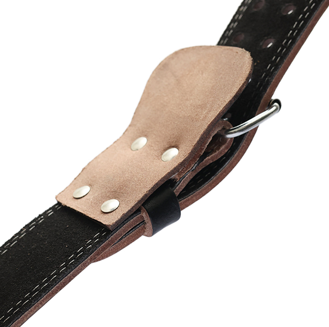 Black Leather Weightlifting Belt