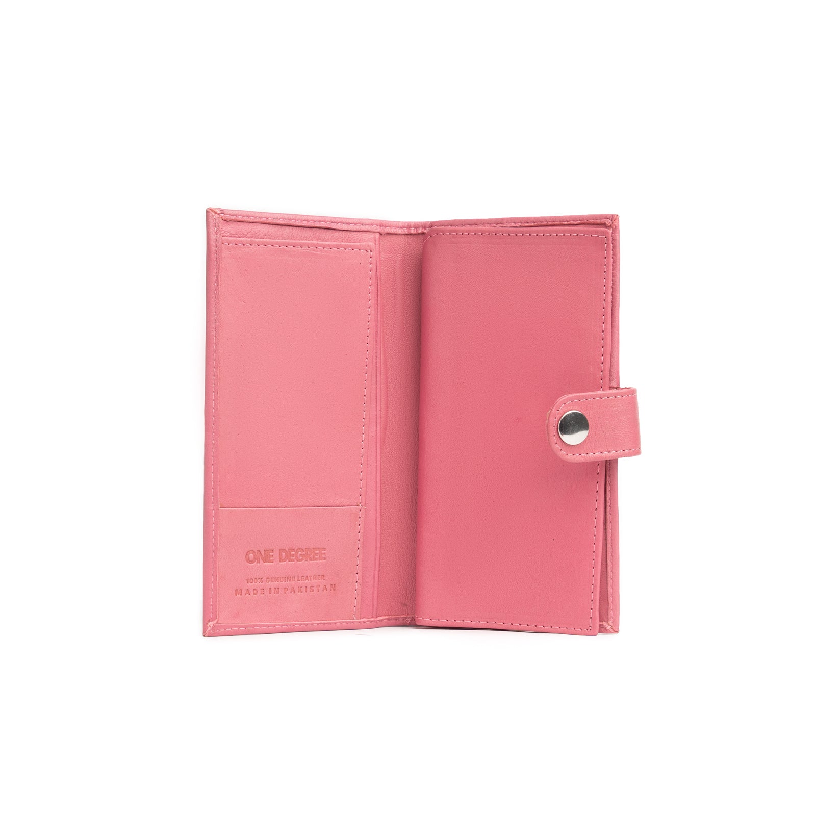 Pink Women's Leather Long Wallet-1