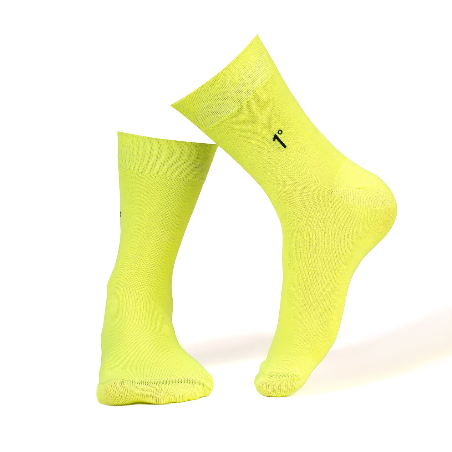 LUXURY NEON GREEN COTTON CREW SOCKS