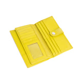 Neon Yellow Women's Leather Long Wallet-1