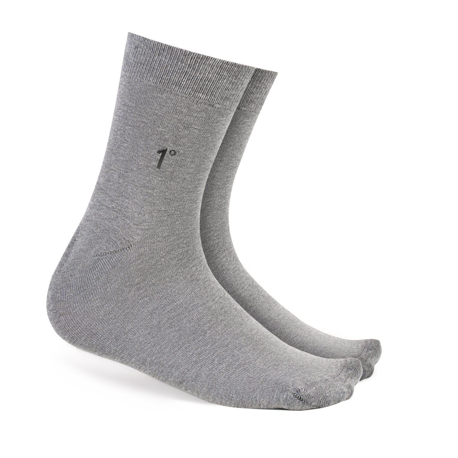 LUXURY GREY COTTON CREW SOCKS