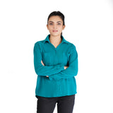 Teal Long Sleeve Pique Resort Shirt - OSSW1230013