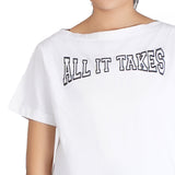 Slim Fit Crop White Tee