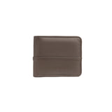 Brown Men Single color Leather Wallet-1