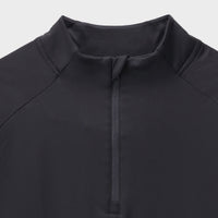 Black Men Mock Neck Tee