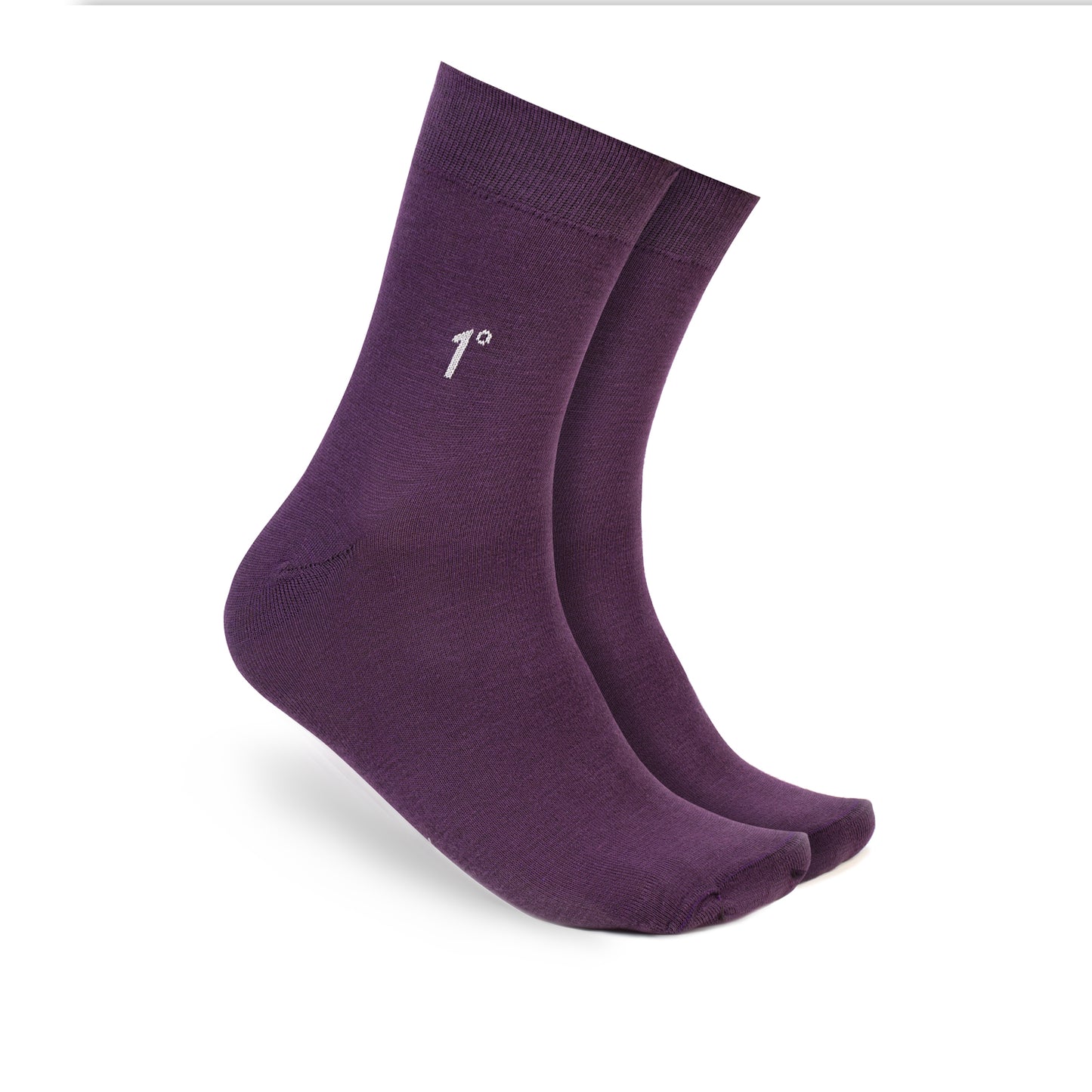 LUXURY PURPLE COTTON CREW SOCKS