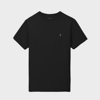 Black Jacquard Nylon Back Moon Tee