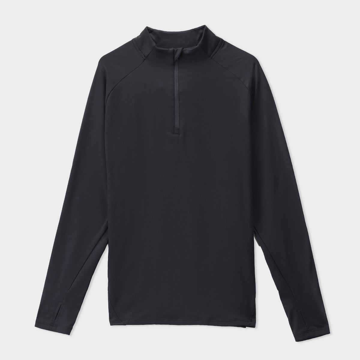 Black Men Mock Neck Tee