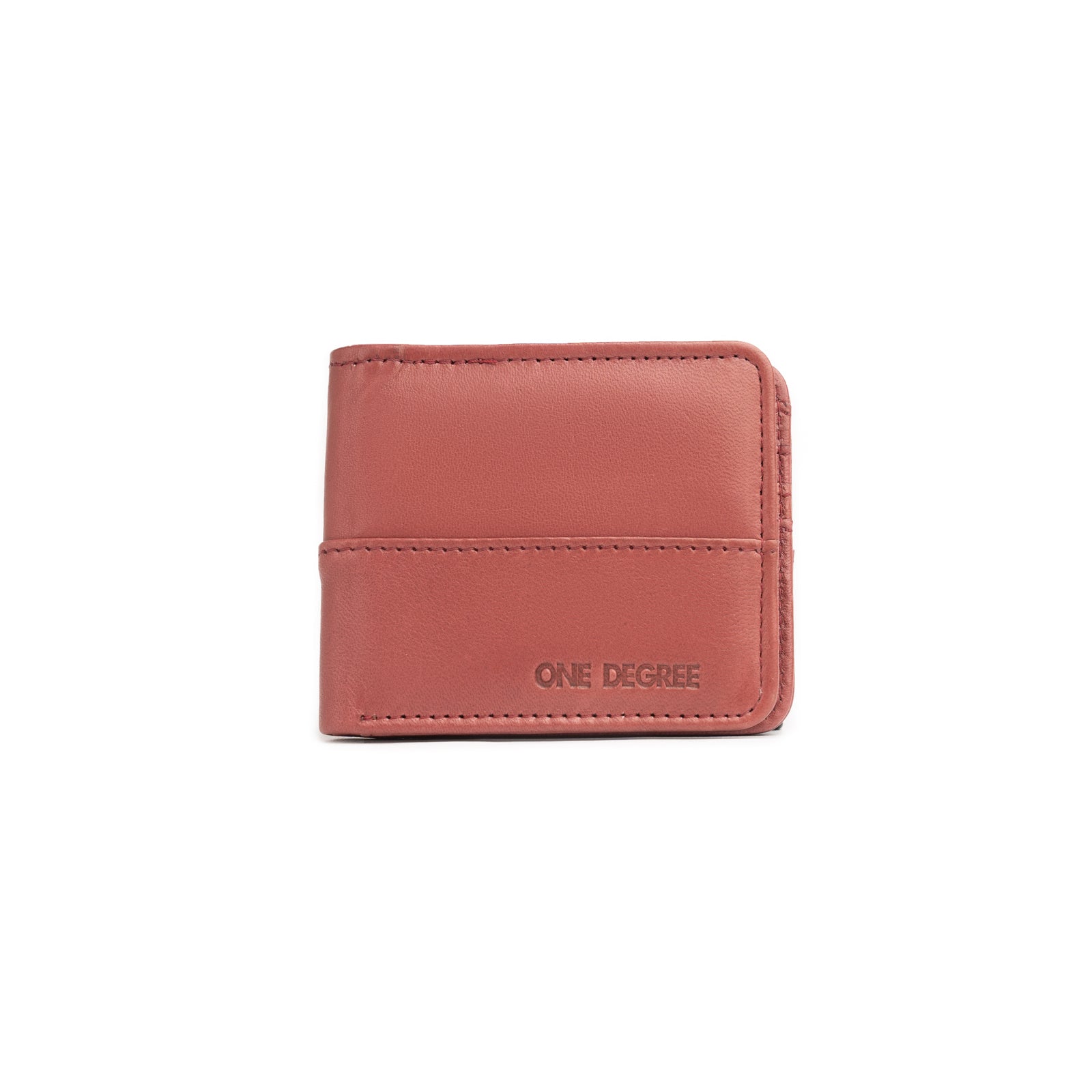 Maroon Men Single color Leather Wallet-1
