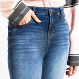 High Rise Skinny Mid Indigo Fit Jeans