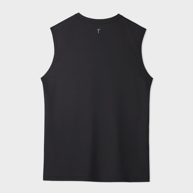 Black Sleeveless Fitness Top