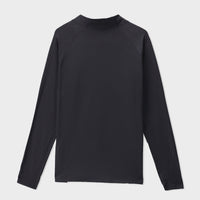 Black Men Mock Neck Tee