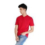 Regular Fit Cherry Henley Shirt